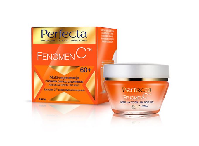 DAX Cosmetics - Perfecta Fenomen C 60+ - KREM NA DZIEŃ i NOC poprawa owalu twarzy SPF6 do każdego rodzaju skóry skóra dojrzała 50ml 5900525044303