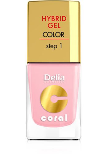 Delia - Hybrid Gel Color - Lakier hybrydowy bez lampy 04 PASTEL ROSE 11ml 5901350453773