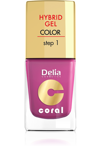 Delia - Coral Hybrid Gel - Lakier hybrydowy bez lampy 21 FUCHSIA 11ml 5901350458174