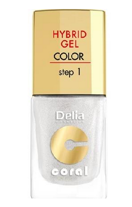 Delia - Coral Hybrid Gel - Lakier hybrydowy bez lampy 32 BIAŁA PERŁA 11ml 5901350466797