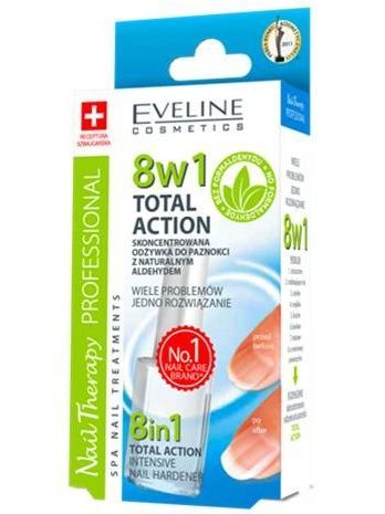 Eveline Nail Therapy Total Action 8in1 Koncentrat Odżywki Do Wrażliwych Paznokci 12ml