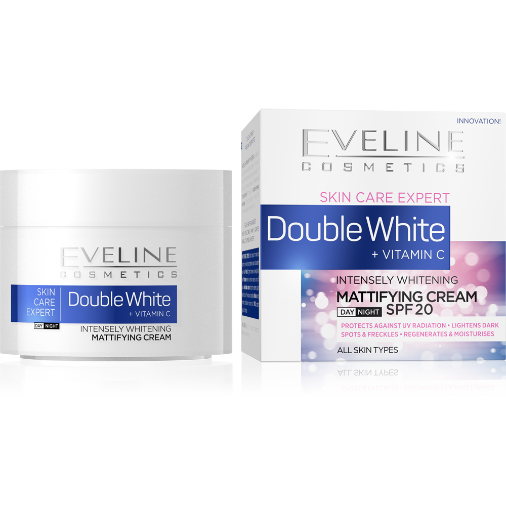 Eveline Skin Care Expert Double White Intensively Whitening Mattifying Cream with Vitamin C 50ml