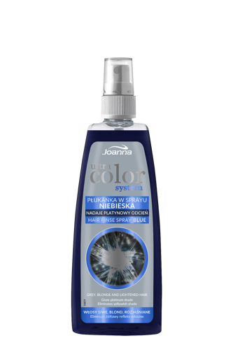 Joanna Ultra Color Spray Rinse Blue for Gray Blonde and Lightened Hair 150ml