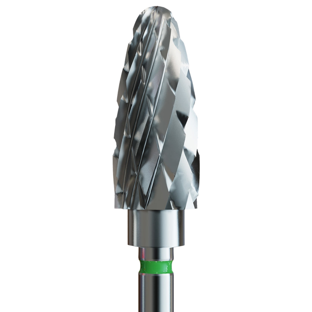 IQ Nails Tungsten Carbide Nail Drill Bit Pinecone Shaped Coarse Crosscut 6mm for Manicure and Pedicure 274.220.060