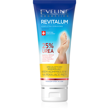 Eveline Revitalum 25% Urea Cream-Compress 8in1 Repair for Cracking Heels 75ml