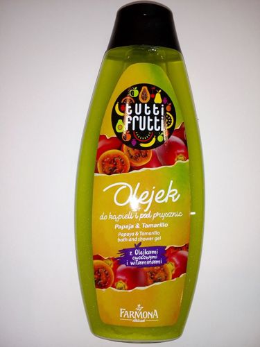 Farmona - (WYPRZEDAŻ SERII) Tutti Frutti - OLEJEK do kąpieli i pod prysznicem PAPAJA &amp; TAMARILLO 425ml 5900117005255