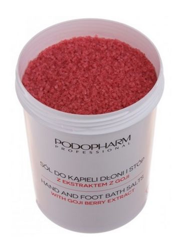 Podopharm PRO - (Użyj do 31.03.24) MANICURE PEDICURE SPA SÓL DO KĄPIELI DŁONI I STÓP Z EKSTRAKTEM Z JAGÓD GOJI (Sól do kąpieli dłoni i stóp z ekstraktem z goji) 1400g 1006 