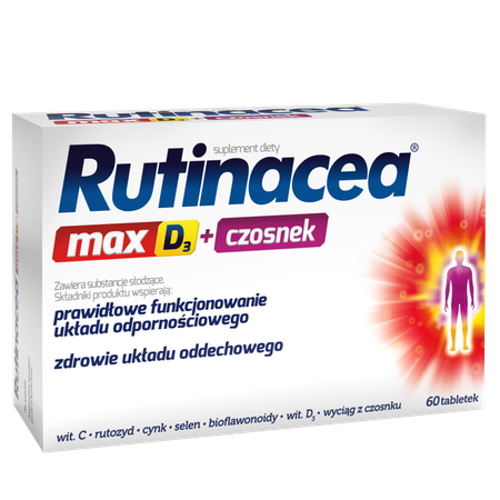 Rutinacea Max D3 + Garlic for Immunity 60 Tablets