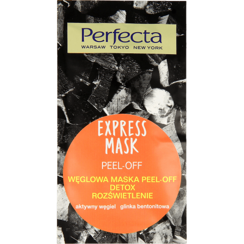 DAX Cosmetics - Perfecta Express Maska - Węglowa MASKA PEEL-OFF Detox ROZŚWIETLENIE 8ml 5900525051431