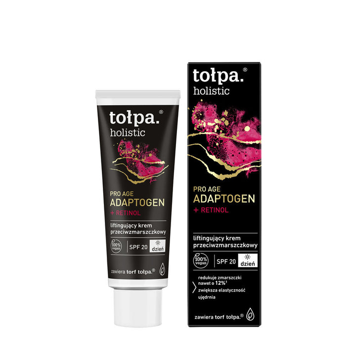 Tołpa - Holistic - Pro Age Adaptogen + Retinol 40+ - Liftingujący KREM ANTI AGE przeciwzmarszczkowy NA DZIEŃ SPF 20 40ml 5902719417788