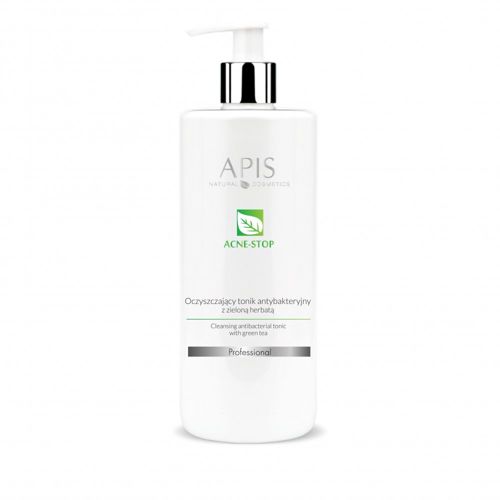 Apis Professional Acne Stop Cleansing Antybakteryjny Tonik z Zieloną Herbatą 500ml