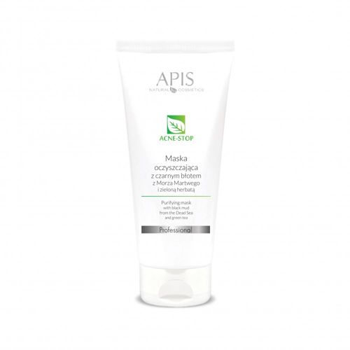 Apis Professional Acne Stop Cleansing Mask z zieloną herbatą i czarnym błotem z Morza Martwego 200ml