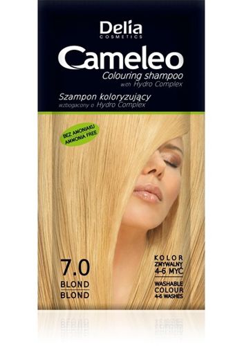 Delia - (ZUŻYĆ DO 30.09.23) Cameleo - Szampon koloryzujący 7.0 BLOND 5906750890210