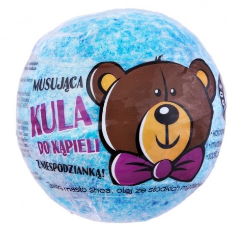 LaQ - Musująca KULA do kąpieli z niespodzianką NIEBIESKA 110g 5902730835011