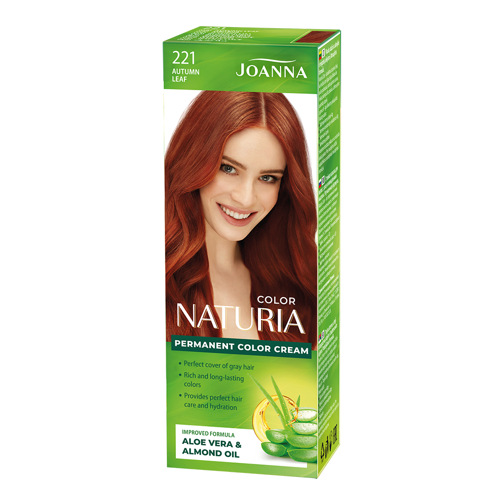 Joanna Naturia Permanent Hair Color Dye Care Shine No. 221 Autumn Leaf 100ml