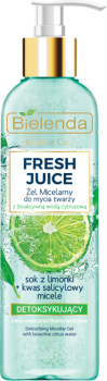 Bielenda Fresh Juice Detoxifying Micellar Gel z bioaktywną wodą cytrusową Sok z limonki 190g