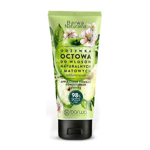 Kolor - Naturalny - Błyszcząca ODŻYWKA OCETOWA do włosów naturalnych, matowych 200ml 5902305004415