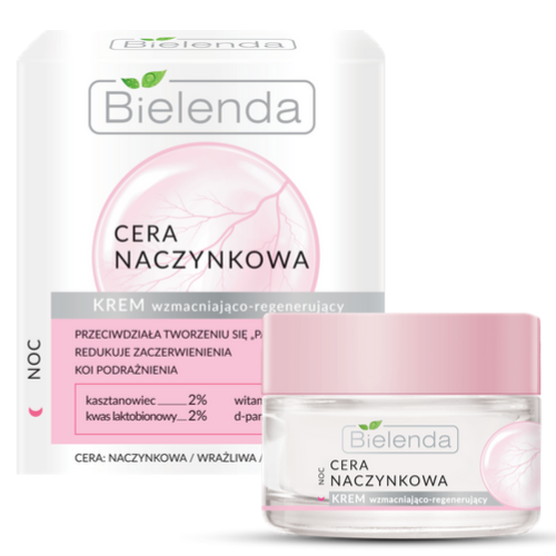 Bielenda Couperose Skin Wzmacniający i Regenerujący Krem na Noc 50ml 