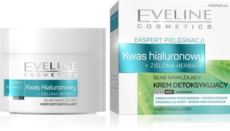 Eveline - Ekspert Pielęgnacji - Krem detoksykujący na DZIEŃ i NOC Kwas Hialuronowy Silnie nawilżający 50ml 5901761981643