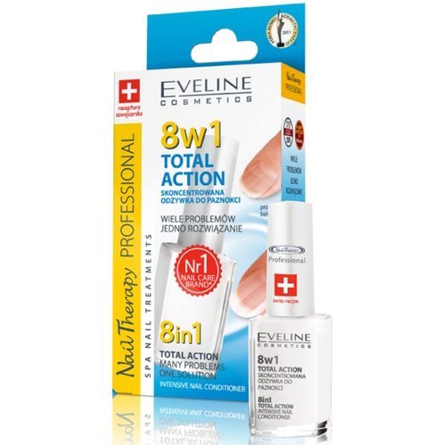 Eveline Nail Therapy Total Action Koncentrat Odżywki do Paznokci 8w1 12ml