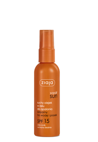 Ziaja - Sopot Sun - Suchy olejek w żelu do opalania SPF 15 90ml 5901887040477