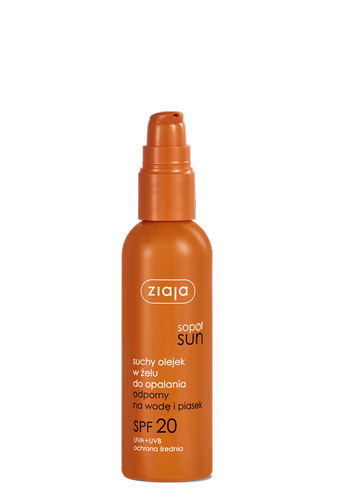 Ziaja - Sopot Sun - Suchy olejek w żelu do opalania SPF 20 90ml 5901887034377 