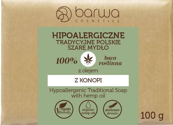 Barwa - Hipoalergiczna - Tradycyjne polskie szare MYDŁO OLEJ Z KON OP__II 100g 5902305003357 