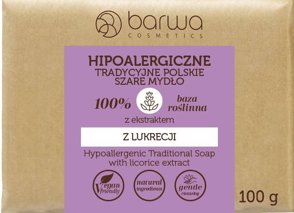 Barwa - Hipoalergiczna - Tradycyjne polskie szare MYDŁO LUKRECJA 100g 5902305003425 