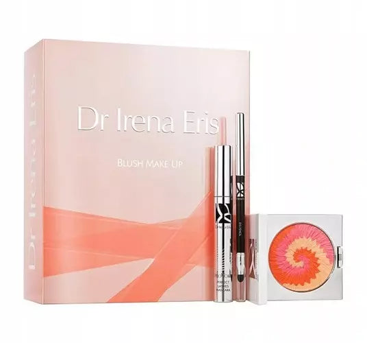 Dr Eris - BLUSH MAKE UP - ZESTAW PREZENTOWY: Perfect Lashes Mascara 10ml + Rosette For Eye &amp; Cheek 8g + Automatyczna kredka do oczu