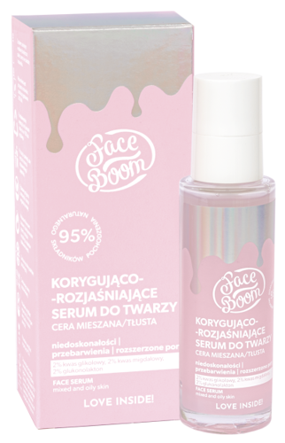 Body Boom - /ZUŻYĆ DO 28.02.24/ Face Boom - Korygująco-rozświetlające SERUM DO TWARZY cera mieszana i tłusta 30ml 5903031255881 