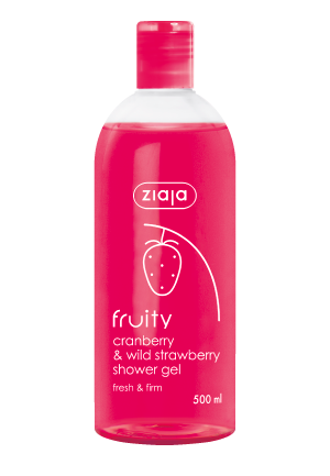 Ziaja - Fruity Line - Żurawina i dzika truskawka żel pod prysznic 500ml 5901887018971