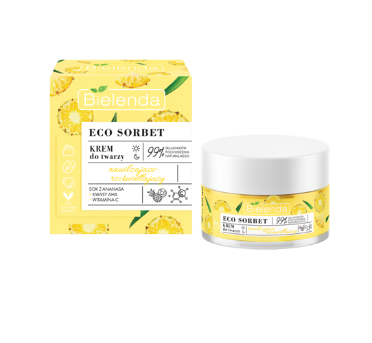 Bielenda Eco Sorbet Pineapple Moisturising Brightening Face Cream 50ml