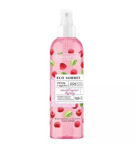 Bielenda Eco Sorbet Raspberry Moisturising Soothing Mist Toner 200ml