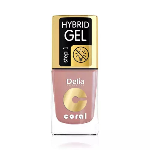 Delia - Coral Hybrid Gel - Lakier hybrydowy bez lampy 43 MOCHA 11ml 5901350478158