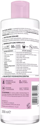 AA Oceanic - AA PURE DERMA - MLECZKO ŁAGODZĄCE do skóry suchej, odwodnionej i wrażliwej 200 ml 900116077222