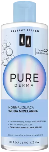 AA Oceanic - AA PURE DERMA - Normalizująca WODA MICELARNA do cery normalnej, mieszanej i wrażliwej 400 ml 5900116077277