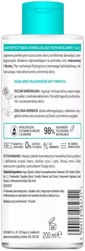 AA Oceanic - AA PERFECT BASIC - Normalizujący płyn micelarny 3w1 BALANCE 200 ml 5900116082721