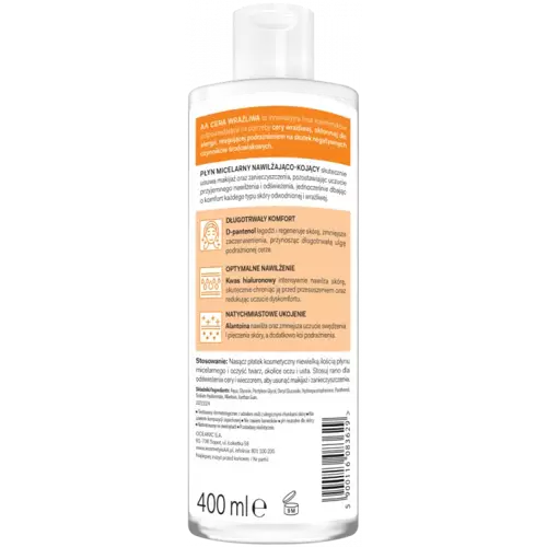 AA Oceanic - AA Sensitive Skin - Nawilżający i kojący PŁYN MICELARNY 400 ml 5900116083629