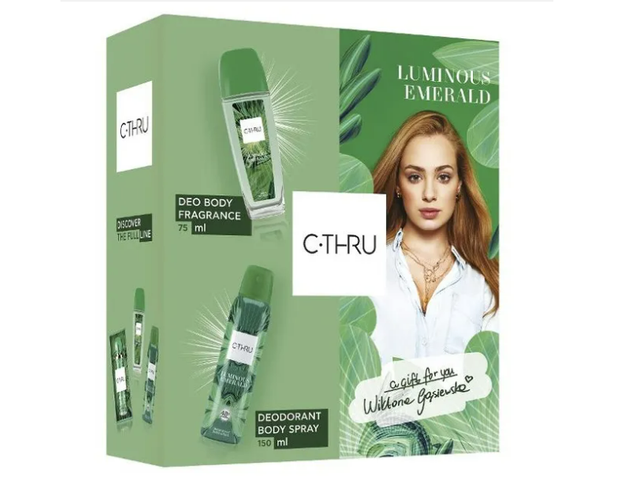 C-THRU - Emerald Luminous - ZESTAW: Perfumowany dezodorant w sprayu 150ml + Woda toaletowa 75ml 5900536336862