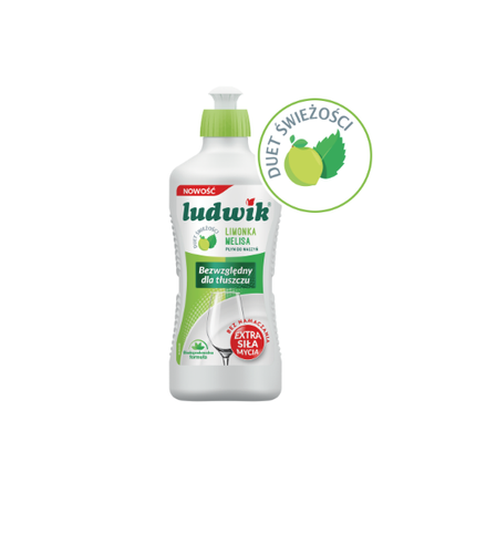 Ludwik - Płyn do mycia naczyń LIMONKA I MELISA 900 g 5900498028355