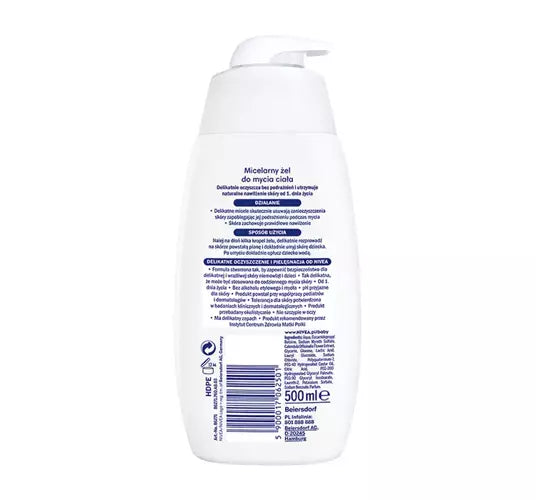 Nivea Baby - MICELLAR body wash gel from the first day of life / Micelarny żel do mycia ciała od 1 dnia życia 500 ml  5900017062501