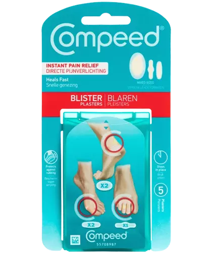 COMPEED - Plastry blistrowe mieszane rozmiary, 5 szt. / Plastry na pęcherze, mix – różne zależności od potrzeb 5 sztuk 3574661346106