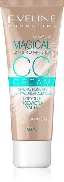 Eveline CC Cream Magical Color Correction Multifunctional Foundation SPF15 No. Light Beige 30ml