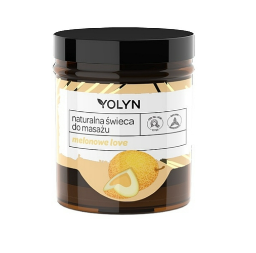 Yolyn - Naturalna świeca do masażu MELON'S LOVE / Świeca do masażu MELONOWE LOVE 120 ml 5901785008104 