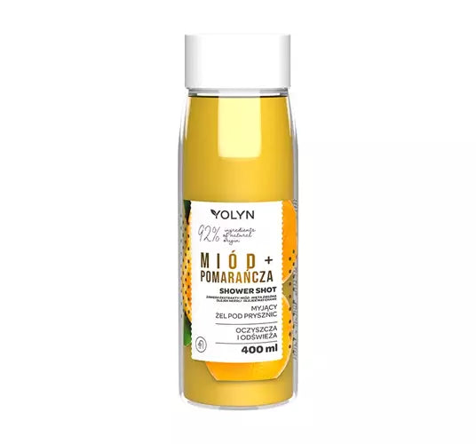 Yolyn - Shower Shot - Żel pod prysznic - Miód i pomarańcza 200ml 5901785008593