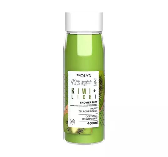 Yolyn - Shower Shot - Żel pod prysznic - Kiwi i liczi 200ml 5901785008562