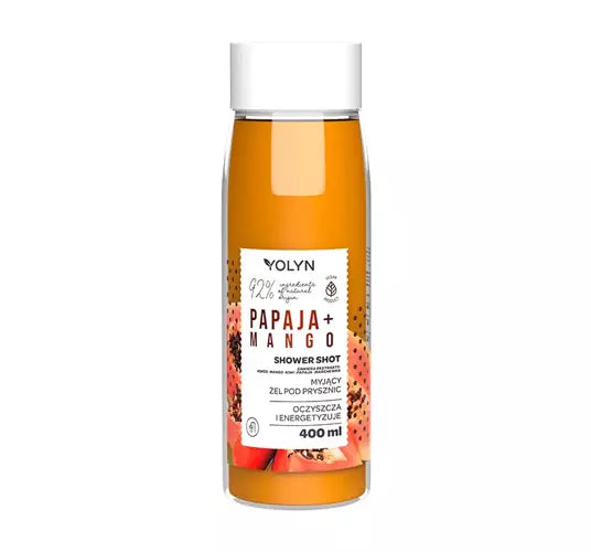 Yolyn - Shower Shot - Shower Gel - Papaya & Mango 200ml 5901785008586