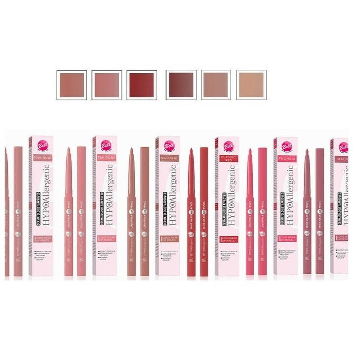 Bell - Hypoallergenic - Długotrwała konturówka do ust w sztyfcie / Konturówka do ust 02 Tea Rose 1szt 5902082517689 