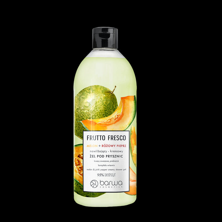 Barwa - Frutto Fresco - NAWILŻAJĄCY kremowy żel pod prysznic MELON RÓŻOWY PIEPRZ 480 ml 5902305005108