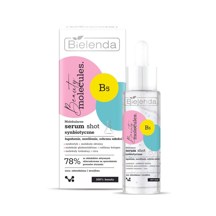 Bielenda Beauty Molecules Molekularne Synbiotyczne Serum Shot do Skóry Odwodnionej i Wrażliwej 30g 